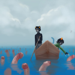 glub-on-it:  &gt;karkat and nepeta sailing on a sea of dicks