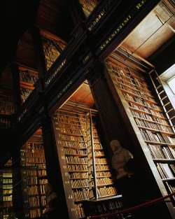 bookmania:  Trinity College Library Dublin, Republic of Ireland. Trinity College Library is the largest of the Cambridge college libraries with a total bookstock of some 300,000 volumes. 