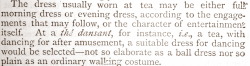 treselegant:  How to dress when invited to Tea Cassell’s Household Guide, 1869. 