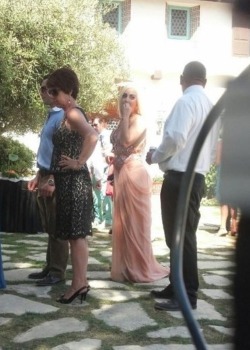 bornthisgaay:  ladyxgaga:  Another picture of Lady Gaga in Malibu for Taylor Kinney’s brother’s wedding.   My baby aww