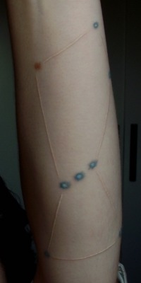 fuckyeahtattoos:  This is my Orion constellation, done in Sta Catarina, Brazil by Under Skin Tattoo. It’s my 2nd tattoo. 