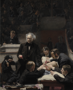 slowartday:  Thomas Eakins, Portrait of Dr. Samuel D. Gross (The Gross Clinic), 1875 We’d like to take a moment and welcome the Philadelphia Museum of Art as an official venue for Slow Art Day 2013! The above piece by Thomas Eakins is one of the artist’s