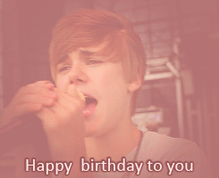 ohshawty:  Justin singing Happy Birthday for Demi.