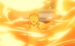 kataang-and-makorra:  LOOK AT THIS GIRL. SHE FUCKING SMILES WHILE BURSTING THROUGH FLAMES. THE BADDEST BITCH. 