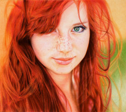 theblackship:  i-have-aspergers:  butt-inspector-kirby:  egbertdork:  honeyyoushouldseemeinacrown:  leandralocke:  joost5:  Redhead Girl - drawn in ballpoint pen by VianaArts  Ball… point… pens…   O______________________O  i thought it was a picture