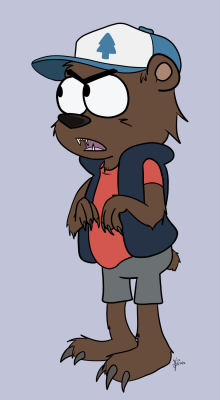 artemispanthar:  I drew Dipper from Gravity Falls as a bear in honor for my Dipper bear theory  Remember that time I drew Dipper as a bear?