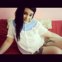 Knocking me out with those American thighs #babydoll #vintage #prairie  (Taken with Instagram)