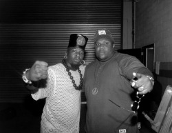 Brother J &amp; Chubb Rock, chillin backstage in Chicago (1992)