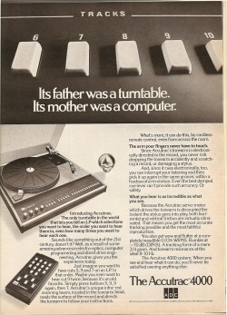 vintagelounge:  Accutrack. Ad from Playboy, November 1976. 