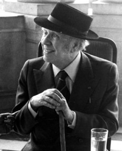 glabripennis:  voraxlectora:  Jorge Luis Borges escritor argentino  Borges!!! In a hat!!! 
