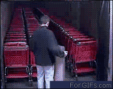 pagifer:    The best part is that the guy just squats in utter resignation. you can tell he’s just like “i am 800% done with Target”  This gif wins the internet. I am DONE.  HAHAHAHAHAH