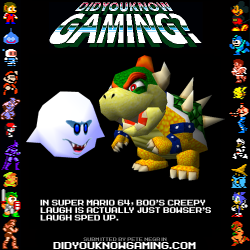 didyouknowgaming:  Super Mario 64. Audio proof: http://bit.ly/96nPs 
