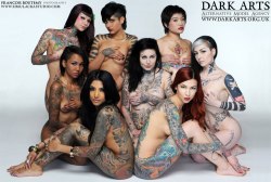 womenwithink:  The amazing girls from Dark Arts agency. Featuring Aima Indigo, Asha Tank, KayKay Sakura, Koshil, Nancy Harry, Michelle Payne, Lepa Dinis and Leah Debrincat go to www.eliteonlinemag.com to see more! Our FB page here: Women with Ink Our