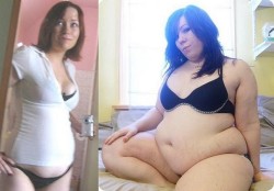 from-thin-to-fat:  I’ve posted her several times, and even though she is now losing all her gained weight, which is fine, I’m still gonna marvel at her gain. Jessica, probably for the last time. SHARE YOUR GAIN!