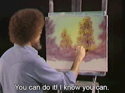 thebabbagepatch:  aqualinux:  e1n:  because we all could use a happy little encouragement every now and then.  The amount of hugs I want to give is infinite right now.  Can’t go past a good bit of Bob Ross. 