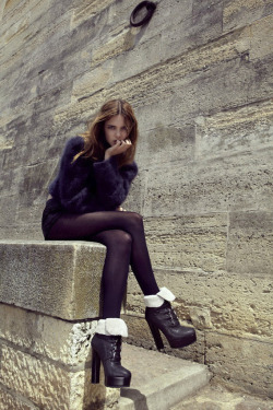 Hugues Laurent shoots the Vicini Fall 2012 Campaign, featuring Imogen Morris Clarke