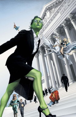 brianmichaelbendis:  She Hulk by Mike Mayhew    That&rsquo;s my kind of lawyer.
