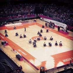 camilliepixie:  Great britain against Japan #japan #greatbritain #match #murderball #wheelchair #wheelchairrugby #rugby #paralympics #olympics #game (Taken with Instagram) 