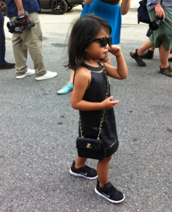 funnked:  “NEW YORK’S NEXT FASHIONISTA - Now three years old, Alexander Wang’s niece Aila Wang has progressed from leather pinafore dresses, to the halterneck version, which she accessorised with Wintour-esque shades and a black Chanel bag. Oh