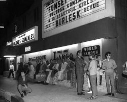 zombienormal:   Vintage photo of Chuck Landis’ LARGO nightclub on Sunset Boulevard in L.A.  The nightclub was being used in the 1969 film entitled: &ldquo;Marlowe&rdquo;, starring James Garner.. With Rita Moreno playing a stripper named: &ldquo;Dolores