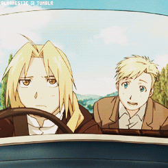 alkahestic: simonbitdiddle:  alkahestic:  let’s just take a moment to appreciate the fact that edward elric can’t drive worth shit.  Why didn’t he just repair the car with alchemy?!  someone didn’t watch conqueror of shamballa 
