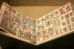  ancientart: The Codex Zouche-Nuttall, pre-Columbian piece of Mixtec writing, currently located at the British Museum, London. Late Postclassic period, from Mexico. It is one of three codices that record the genealogies, alliances and conquests of several