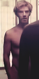 voiceless-muse:  sherlockisthebest:   benedict!porn    ↳ just porn…    Oh god, he&rsquo;s half naked. Benedict Cumberpatch the indecency, take your pants off too. 