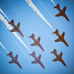 youlikeairplanestoo:  Simply one of the best RAF Red Arrows photos I’ve ever featured on the site. Would make a nice print! Photo by Seth M.