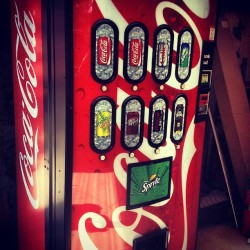 We ballin&rsquo; at the shop now ha brand new coke machine (Taken with Instagram at owens body shop)