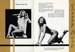  Sunny Dare A few pages from her 1952 promotional program book.. 