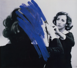  Helena Almeida, inhabited Painting, 1975, acrylic on black and white photo. 