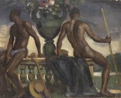 blastedheath:  William Bruce Ellis Ranken (British, 1881-1941), Adam’s Work, early 20th C. Oil on canvas, 63.5 x 78.6 cm. National Museum Cardiff, Wales. 