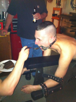 bookofbaitnate:  Since it was the Slaveâ€™s birthday, the Master decided to do something special for him. 