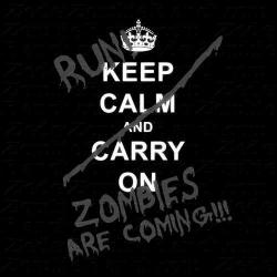 theinevitablezombieapocalypse:  Keep Calm And- RUN! ZOMBIES ARE COMING!!!