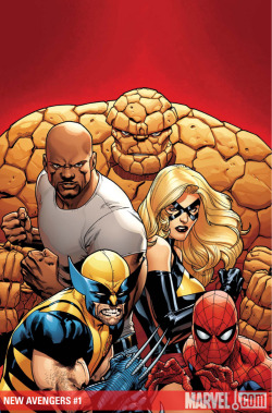 New Avengers: Ms. Marvel Luke Cage The Thing Wolverine Spider-Man