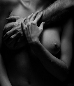 butterflyslut:  His hand clasps tight around my breast … A simple gesture … In a complicated universe … Making sense of the insensible … As only a touch can do …  claiming me as his own.
