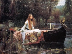  The Lady of Shalott 1888  John William Waterhouse (1849 - 1917)  One of my favourite paintings from my all-time favourite artist.