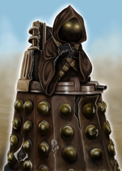 jenndepaola:  A Jawa in a Dalek - a commission from last year that was just too fantastic not to share. :) 