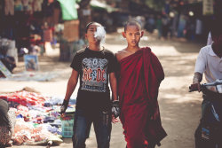 whyisdansohard:  keepitmoist:  infelice:  politics-war:  Culture clash between two brothers on modern vs. tradition A monk and a punk  love this one.  dude  no those brothers are going to save rock and roll 