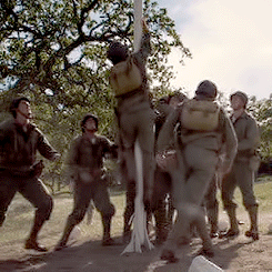 boogey-the-knight-of-heart:  scorci:  curiousfudge:  best. scene. ever.  I know this is like.. superr cool and all that they are showing up the boss… but um.. I don’t think taking down the whole pole and saying you did it qualifies as a win… in
