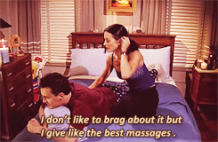 mbthecool:  Monica : Say goodbye to sore muscles . Chandler : Goodbye muscles ! 
