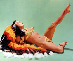 burleskateer:  Do May    aka. “The Cherokee Half-Breed”.. A color centerfold featured in the April ‘57 issue of ‘CABARET’ magazine.. 