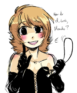 hiyokosaionji:   vernethewitch answered your question: i i know there’s barely any followers on this…  . ch—- chihiro in a dominatrix outfit   