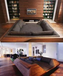 rosietheriveter01:  pile-of-fail:  ivyinspace:  The perfect cuddling couch.  That is not a couch. That is a nest, and I want one.  This is made for my life.