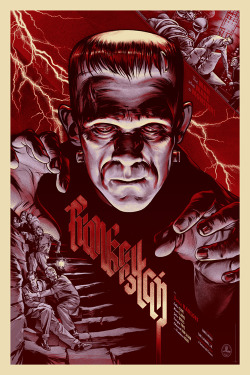 xombiedirge:  The Universal Monsters Series by Martin Ansin Frankenstein is the latest addition to the series, debuting as part of the Universal Monsters Art Show at the Mondo Gallery / Tumblr.