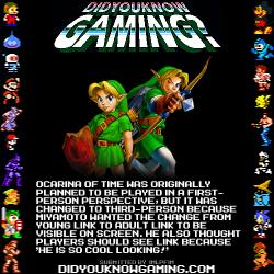 didyouknowgaming:  The Legend of Zelda: Ocarina of Time.  http://iwataasks.nintendo.com/interviews/#/wii/crossbow/0/0 Iwata Asks : Link’s Crossbow Training