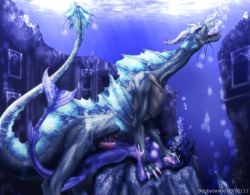 desireablelust:  I LOVE this one. Fulfills my dragon and mermaid fantasies =D 