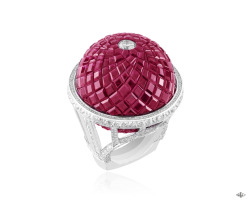 lesateliers-creations:   -Montgolfière Mystérieuse ring, Les Voyages Extraordinaires™ collection-White gold, Mystery Set rubies and diamonds. The Montgolfière Mystérieuse ring from Les Voyages Extraordinaires™ collection, inspired by Jules Verne’s