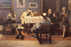 blastedheath:  Alessandro Pomi (Italian, 1890-1976), Cenacolo, 1931. Oil on canvas, 166 x 251 cm. Collezione Banca Popolare FriulAdria. 