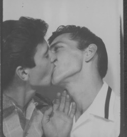    Illicit gay photobooth kiss would have gotten both of these guys in serious trouble when the photo was taken in 1953  Photobooths were super popular for homosexuals to keep a memento of their relationship when they were first introduced because of